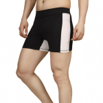 Men's Swimming Short, Swimming Shorts for Men Black with White Side Panel